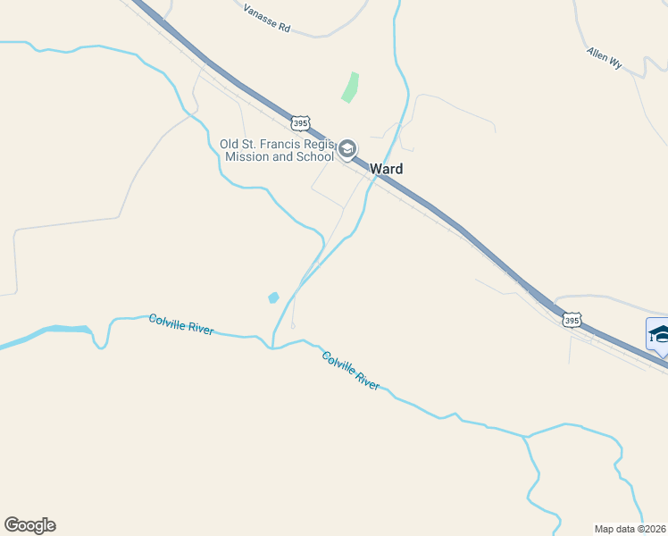 map of restaurants, bars, coffee shops, grocery stores, and more near Convent Lane in Kettle Falls