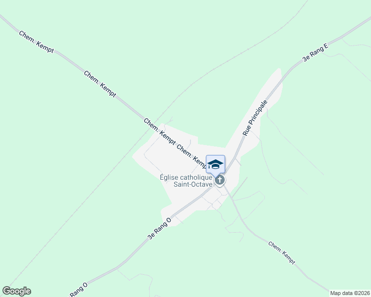 map of restaurants, bars, coffee shops, grocery stores, and more near 115 Chemin Kempt in Saint-Octave-de-Métis