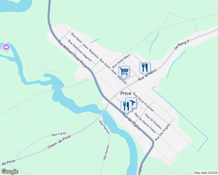 map of restaurants, bars, coffee shops, grocery stores, and more near 13 Rue de la Gare in Price