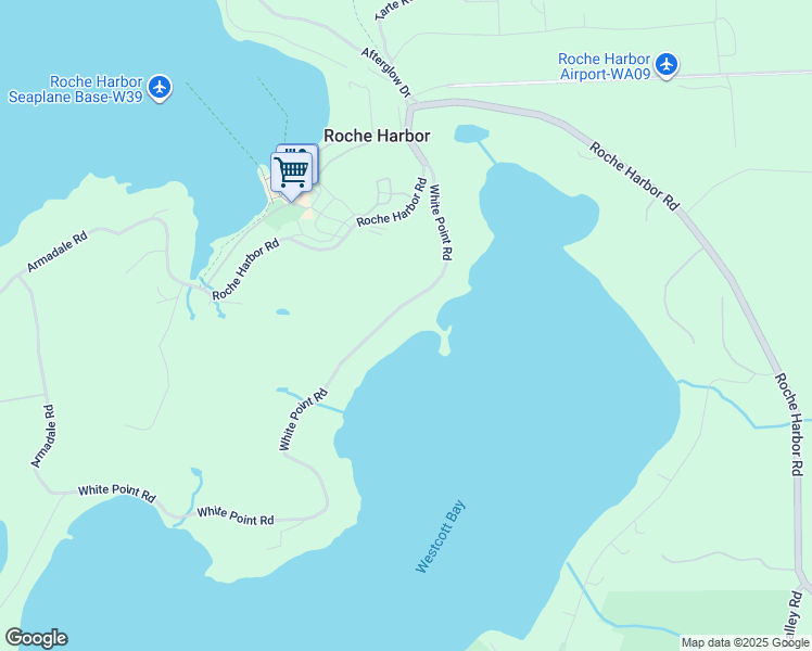map of restaurants, bars, coffee shops, grocery stores, and more near 335 White Point Road in Friday Harbor