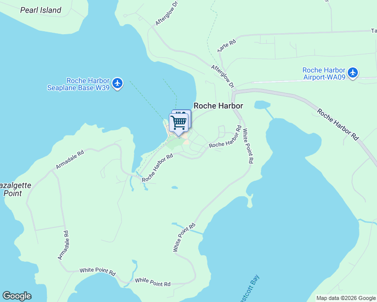 map of restaurants, bars, coffee shops, grocery stores, and more near 53 Doc Capron Lane in Friday Harbor