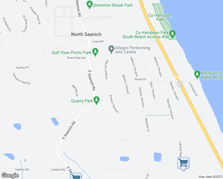 map of restaurants, bars, coffee shops, grocery stores, and more near 8565 Emard Terrace in Capital