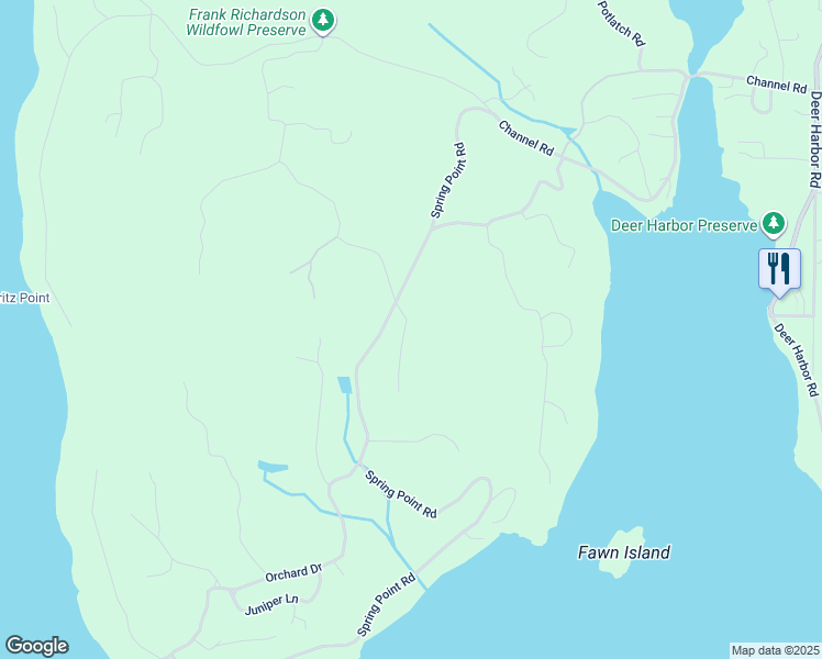 map of restaurants, bars, coffee shops, grocery stores, and more near in Deer Harbor