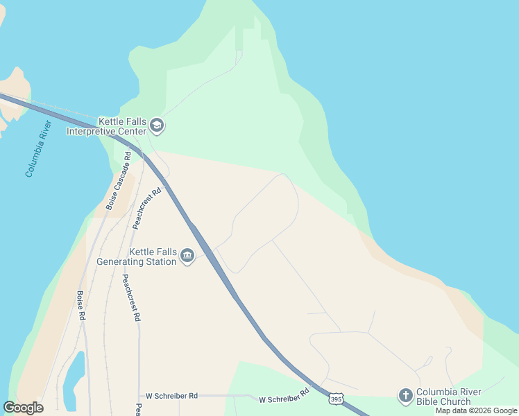 map of restaurants, bars, coffee shops, grocery stores, and more near 1169 Fumi Circle in Kettle Falls
