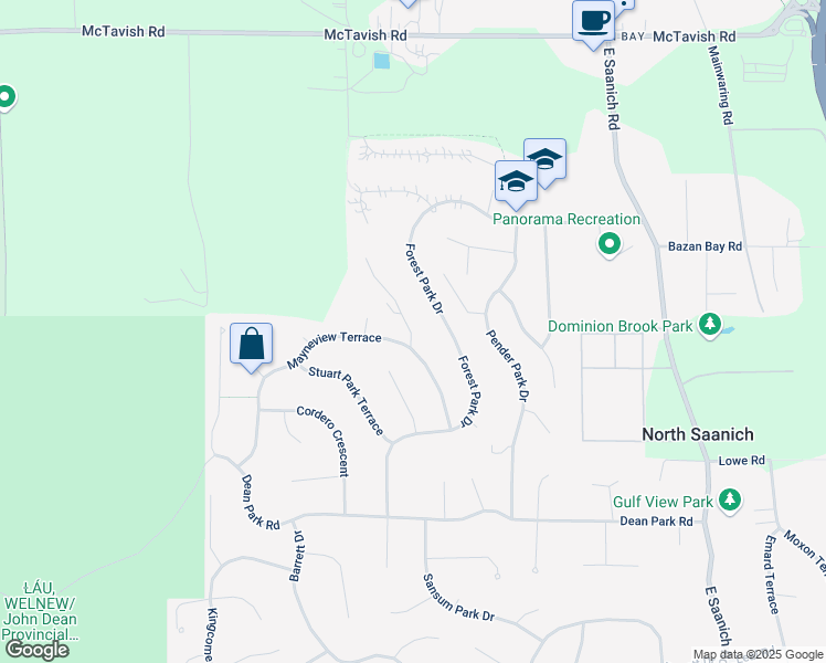 map of restaurants, bars, coffee shops, grocery stores, and more near 8853 Park Pacific Terrace in Capital