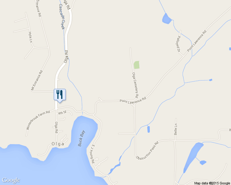 map of restaurants, bars, coffee shops, grocery stores, and more near 465 Point Lawrence Road in Olga