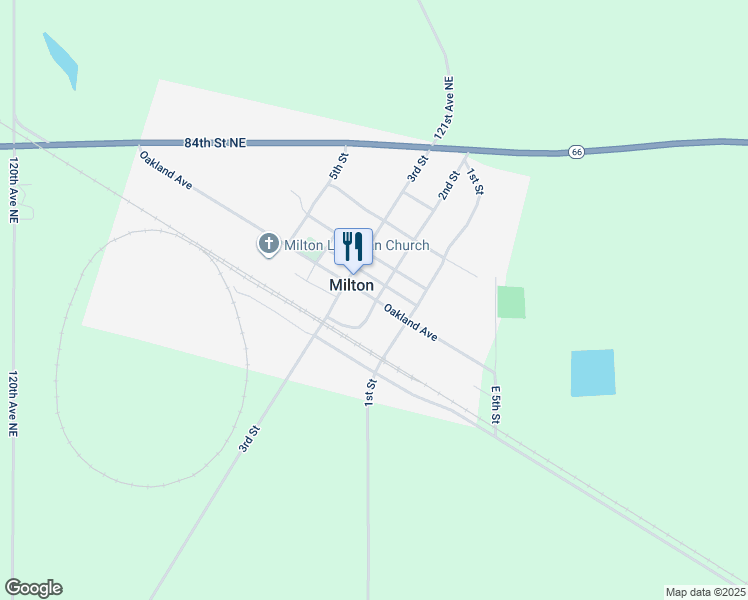 map of restaurants, bars, coffee shops, grocery stores, and more near 223 Oakland Ave in Milton