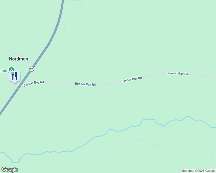map of restaurants, bars, coffee shops, grocery stores, and more near 762 Reeder Bay Road in Nordman