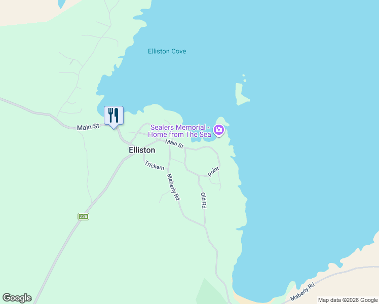 map of restaurants, bars, coffee shops, grocery stores, and more near Main Street in Little Catalina