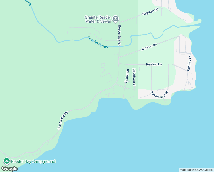 map of restaurants, bars, coffee shops, grocery stores, and more near 3477 Reeder Bay Road in Nordman