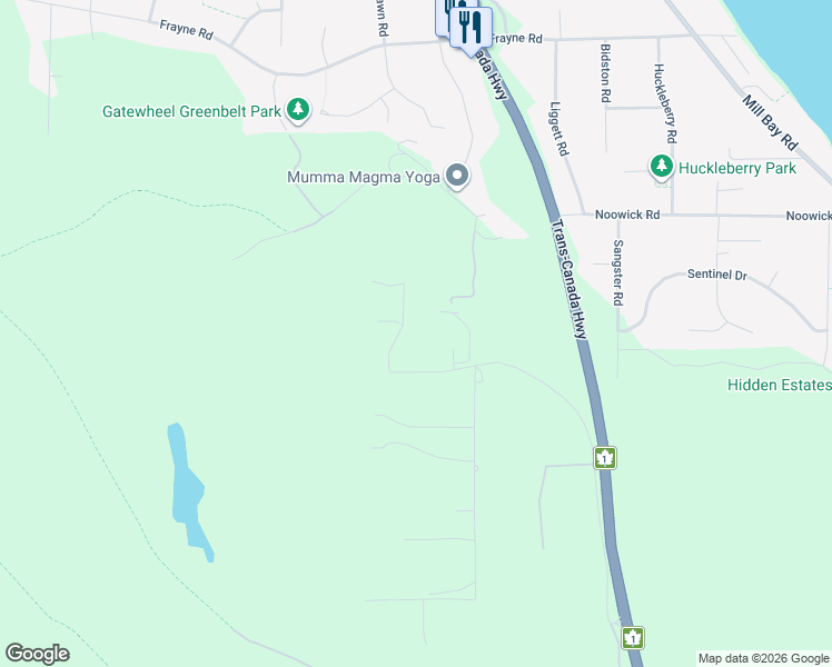 map of restaurants, bars, coffee shops, grocery stores, and more near 2321 Boulding Road in Mill Bay