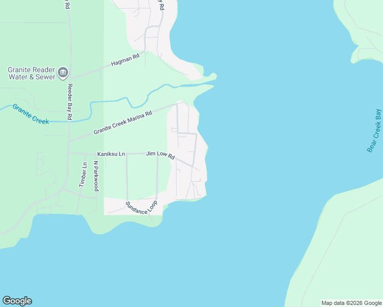 map of restaurants, bars, coffee shops, grocery stores, and more near 178 South Granite Bay Road in Nordman
