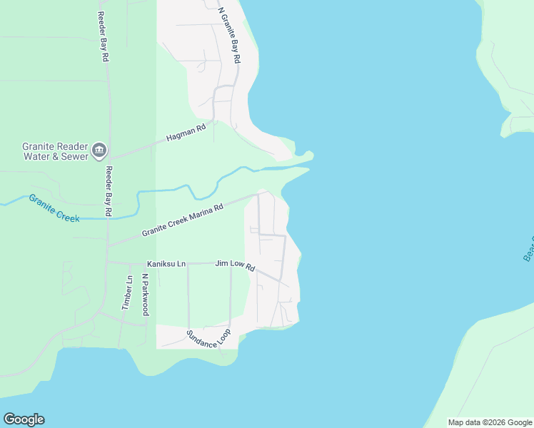 map of restaurants, bars, coffee shops, grocery stores, and more near 59 South Granite Bay Road in Nordman