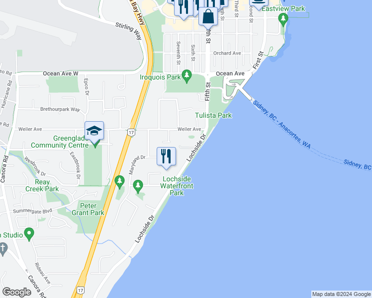 9512 Lochside Drive, Sidney BC Walk Score