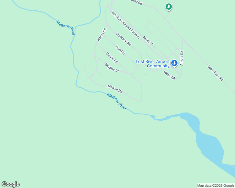 map of restaurants, bars, coffee shops, grocery stores, and more near 26 Mercer Road in Mazama