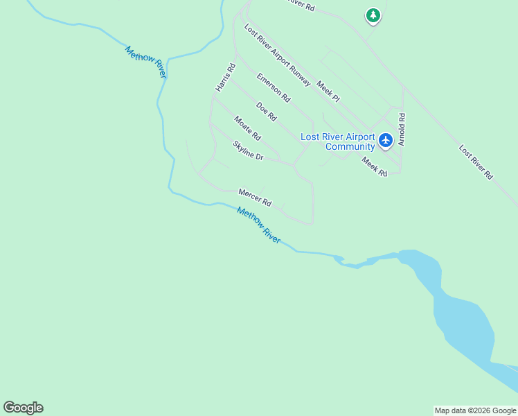 map of restaurants, bars, coffee shops, grocery stores, and more near 26 Mercer Road in Mazama