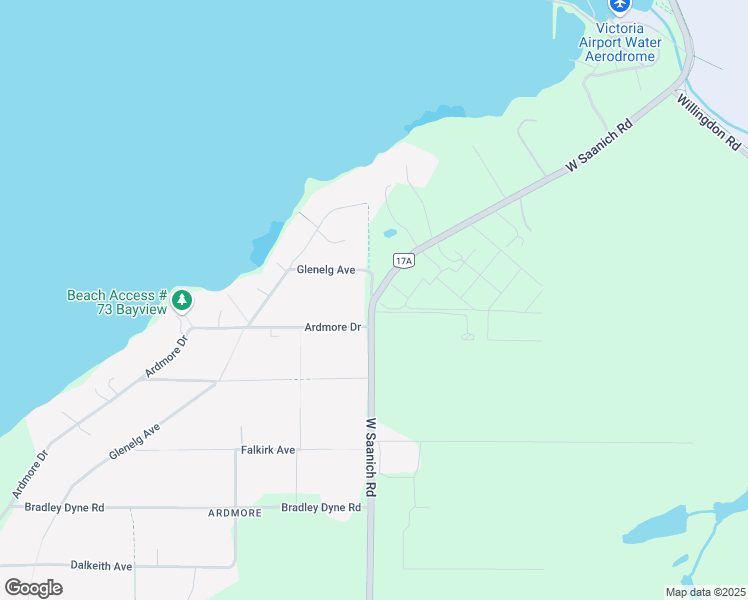 map of restaurants, bars, coffee shops, grocery stores, and more near 9721 West Saanich Road in Capital