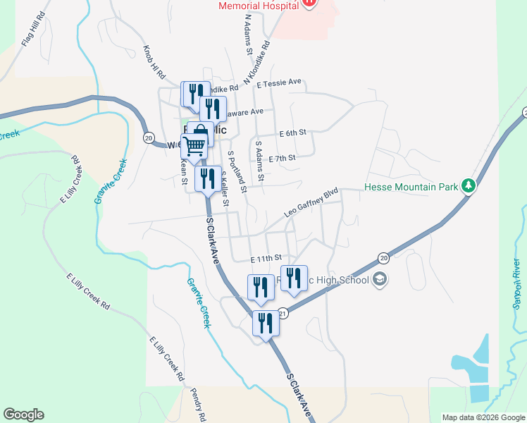 map of restaurants, bars, coffee shops, grocery stores, and more near 310 Leo Gaffney Boulevard in Republic