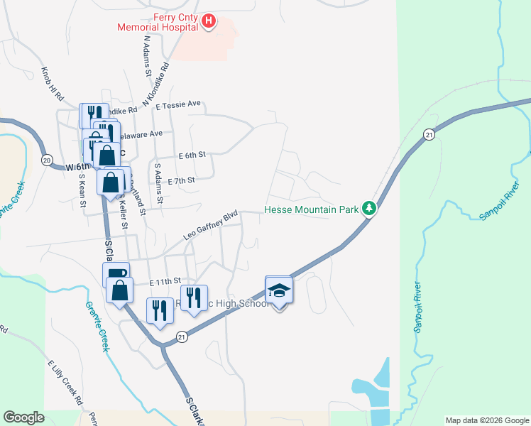 map of restaurants, bars, coffee shops, grocery stores, and more near 310 Leo Gaffney Blvd in Republic