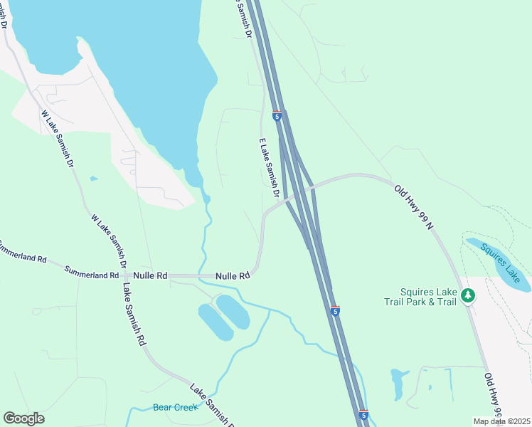 map of restaurants, bars, coffee shops, grocery stores, and more near Nulle Road in Bellingham