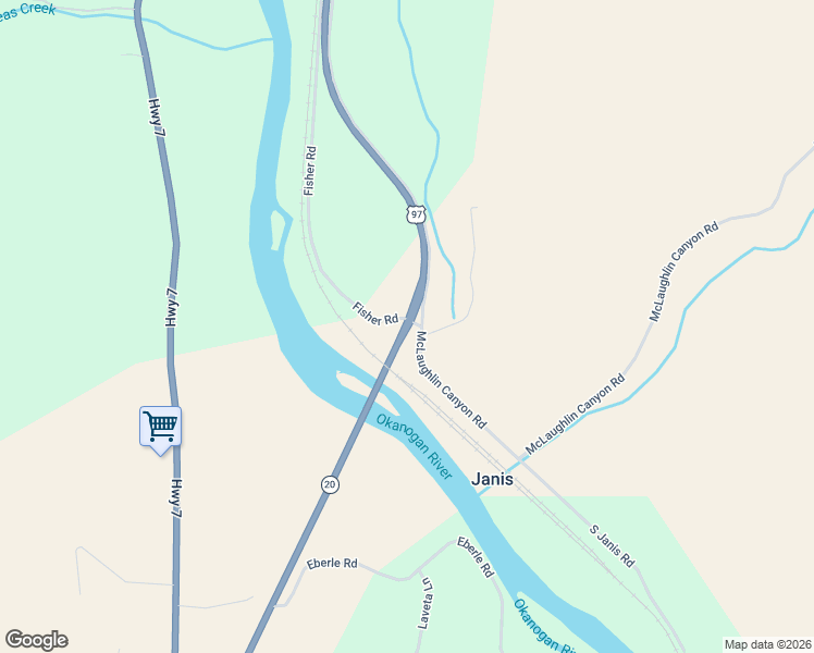 map of restaurants, bars, coffee shops, grocery stores, and more near 7 Fisher Road in Tonasket