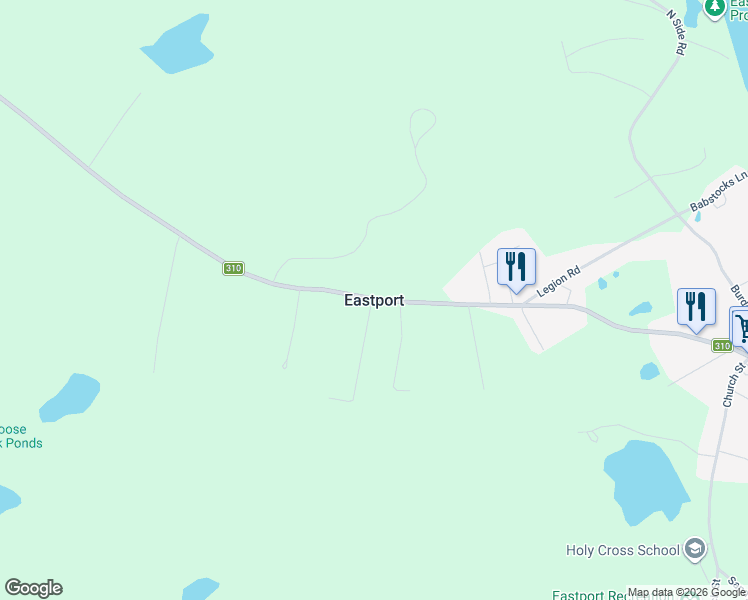 map of restaurants, bars, coffee shops, grocery stores, and more near in Eastport