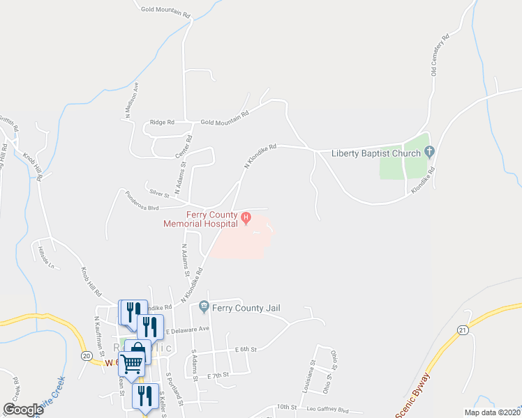 map of restaurants, bars, coffee shops, grocery stores, and more near North Star Lane in Republic