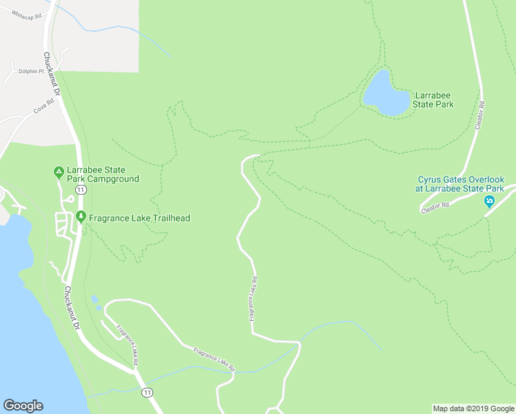 map of restaurants, bars, coffee shops, grocery stores, and more near Fragrance Lake Road in Bellingham