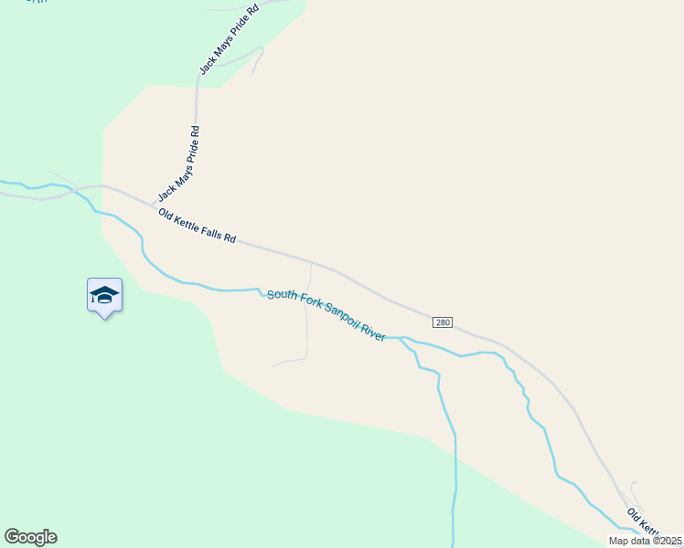 map of restaurants, bars, coffee shops, grocery stores, and more near 447 Old Kettle Falls Rd in Republic