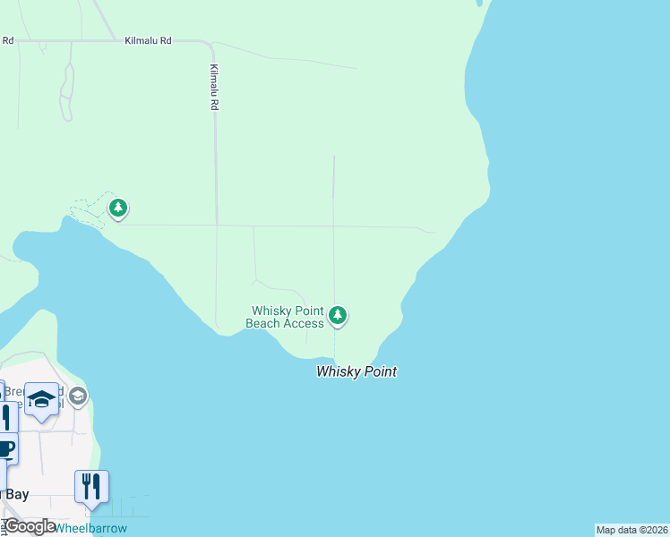 map of restaurants, bars, coffee shops, grocery stores, and more near 2861 Point Road in Mill Bay