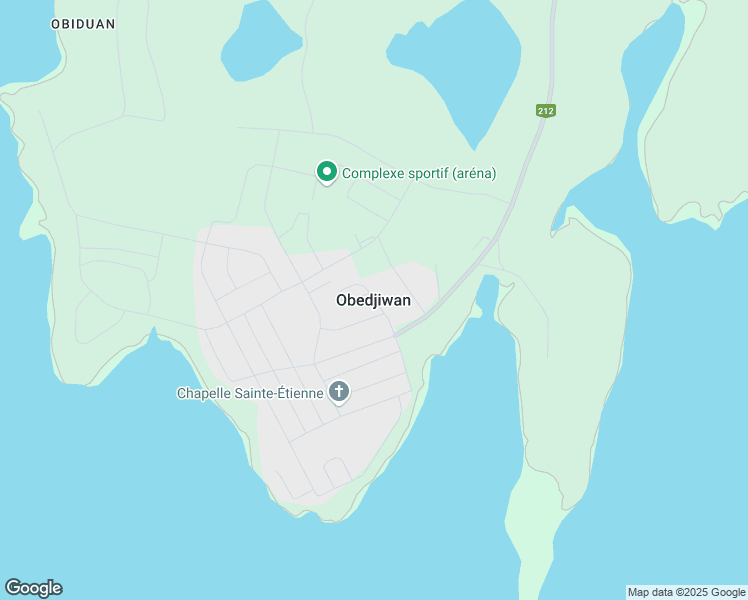 map of restaurants, bars, coffee shops, grocery stores, and more near in Obedjiwan