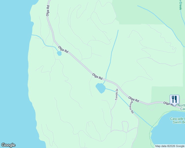 map of restaurants, bars, coffee shops, grocery stores, and more near 39 Otter's Lair Lane in Eastsound