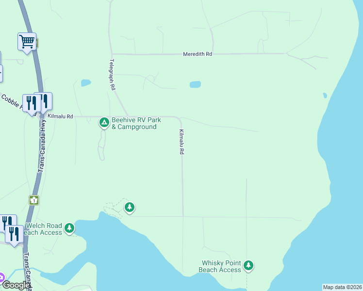 map of restaurants, bars, coffee shops, grocery stores, and more near 620 Kilmalu Road in Mill Bay