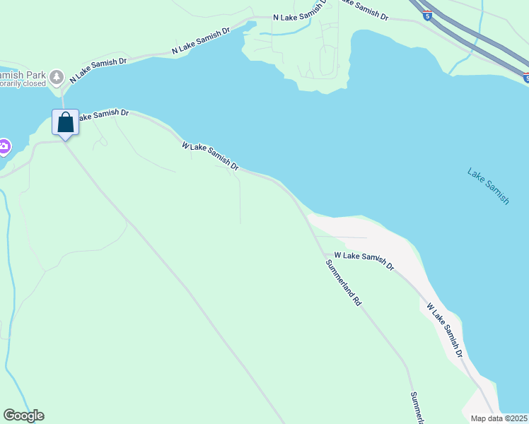 map of restaurants, bars, coffee shops, grocery stores, and more near 763 West Lake Samish Drive in Bellingham