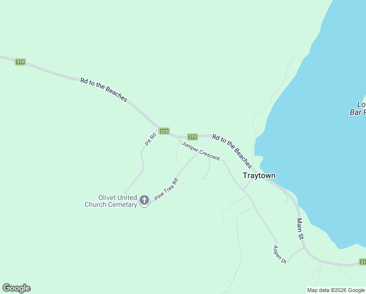 map of restaurants, bars, coffee shops, grocery stores, and more near 2 Juniper Crescent in Traytown