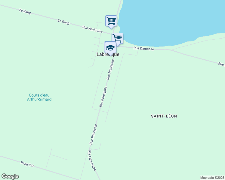 map of restaurants, bars, coffee shops, grocery stores, and more near 1180 Rue Gilbert in Labrecque