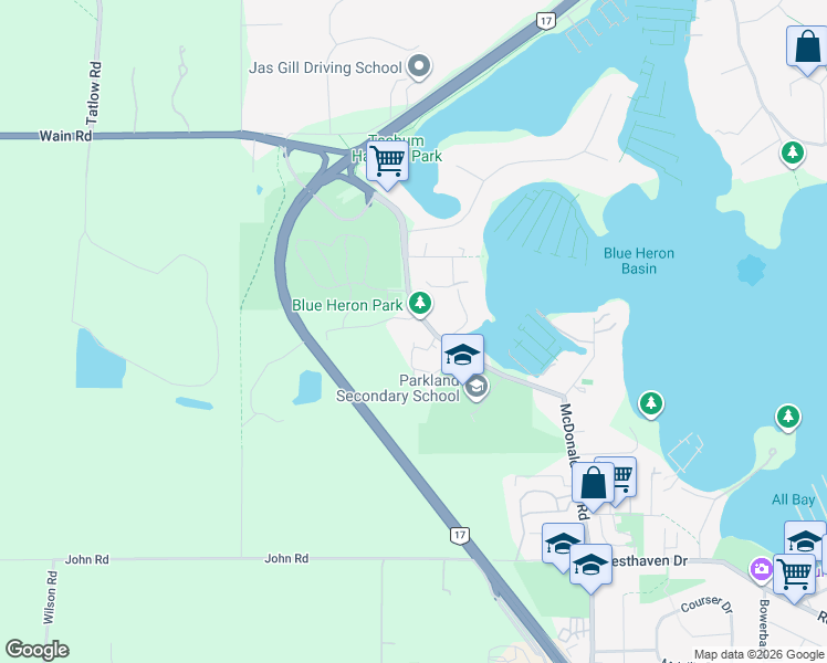 map of restaurants, bars, coffee shops, grocery stores, and more near 10710 McDonald Park Road in North Saanich