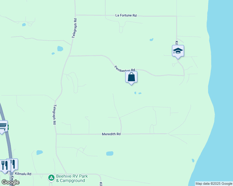 map of restaurants, bars, coffee shops, grocery stores, and more near 3191 Mutter Road in Mill Bay