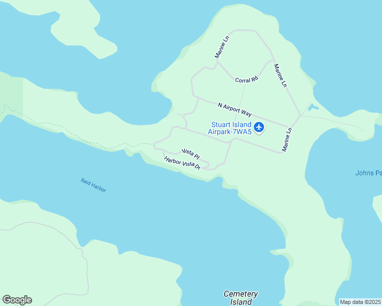 map of restaurants, bars, coffee shops, grocery stores, and more near Vista Place in San Juan County