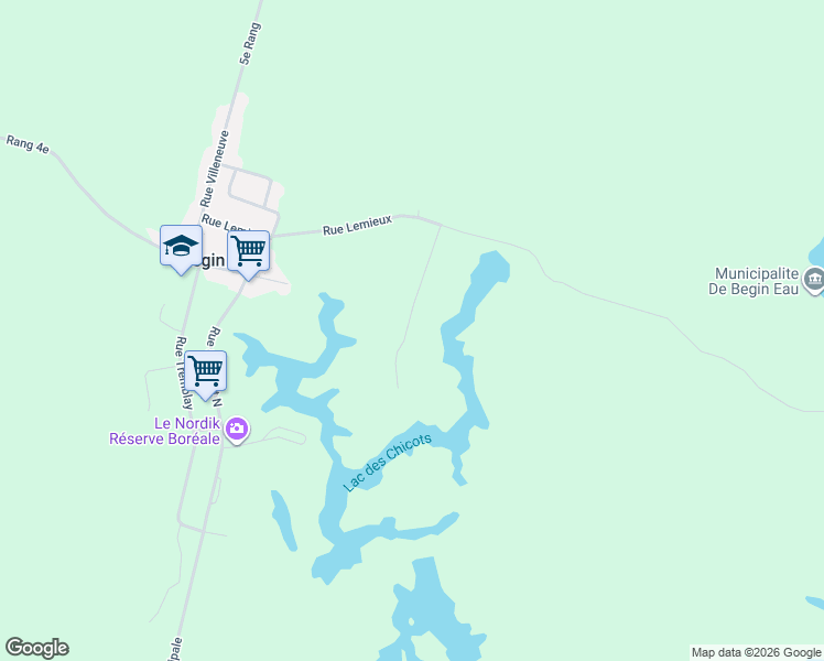 map of restaurants, bars, coffee shops, grocery stores, and more near 237 Rue des Péninsules in Saguenay–Lac-Saint-Jean