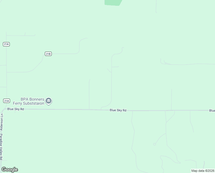 map of restaurants, bars, coffee shops, grocery stores, and more near 1-399 Elderberry Road in Bonners Ferry