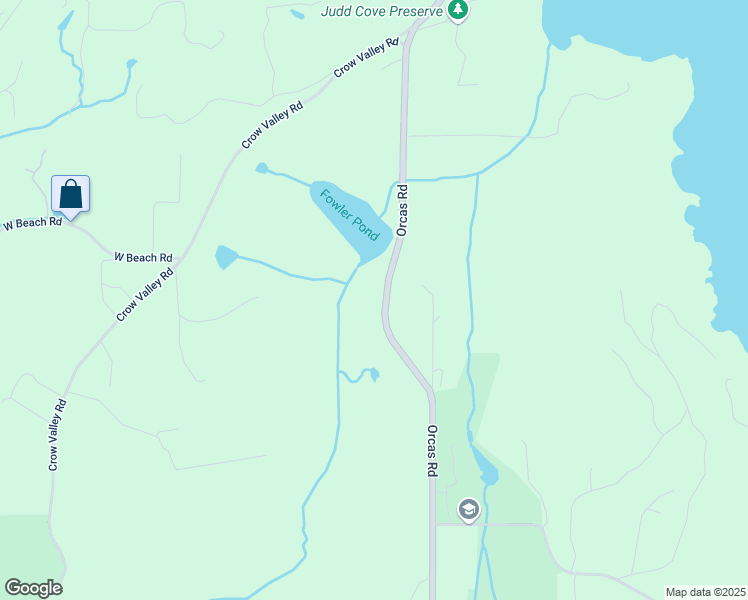 map of restaurants, bars, coffee shops, grocery stores, and more near 1832 Orcas Road in Eastsound