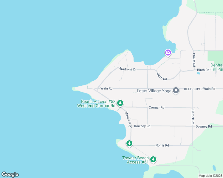 map of restaurants, bars, coffee shops, grocery stores, and more near 389 Wain Road in North Saanich