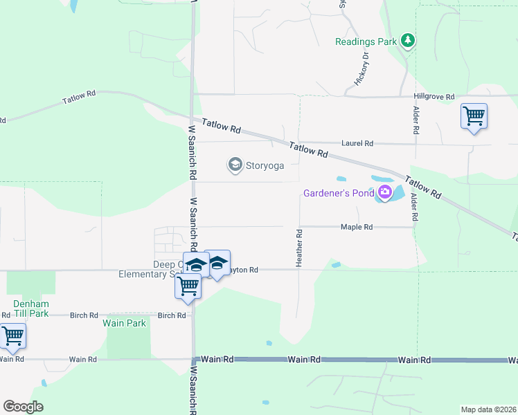 map of restaurants, bars, coffee shops, grocery stores, and more near 1117 Cypress Road in North Saanich