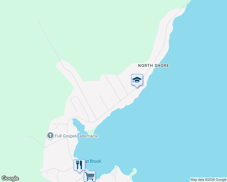 map of restaurants, bars, coffee shops, grocery stores, and more near 5 Crewes Road in Glovertown