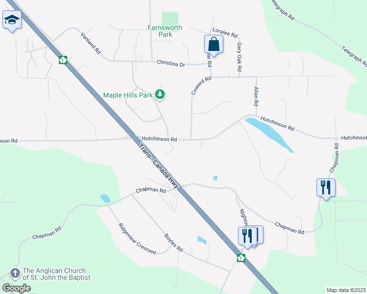map of restaurants, bars, coffee shops, grocery stores, and more near 1044 Hutchinson Road in Cobble Hill