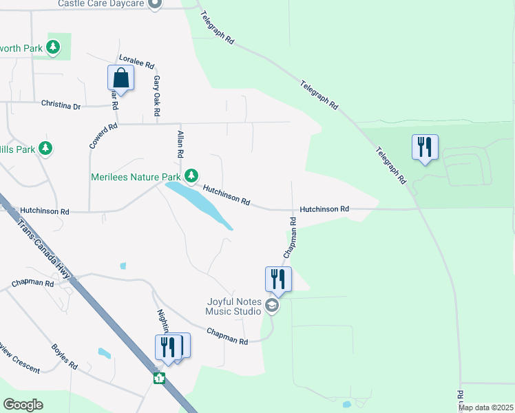 map of restaurants, bars, coffee shops, grocery stores, and more near 877 Hutchinson Road in Cobble Hill