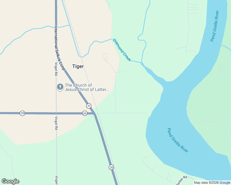 map of restaurants, bars, coffee shops, grocery stores, and more near Four Spot Road in Pend Oreille County