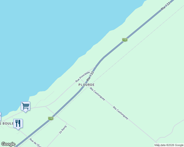 map of restaurants, bars, coffee shops, grocery stores, and more near Rue Principale in Métis-sur-Mer