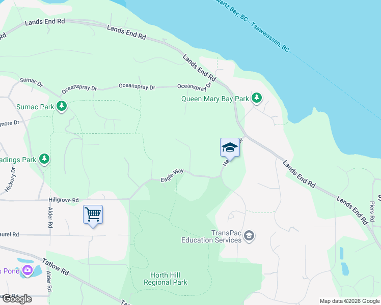 map of restaurants, bars, coffee shops, grocery stores, and more near 11317 Hummingbird Place in North Saanich